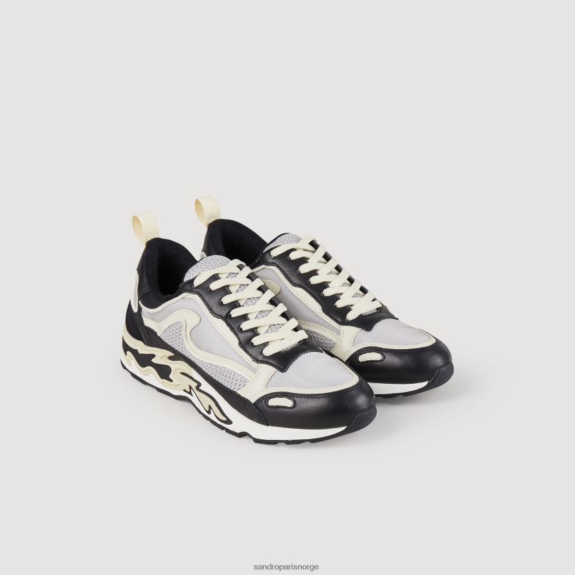 kvinner Sandro Paris svart flamme joggesko fottøy 6FN4LH471