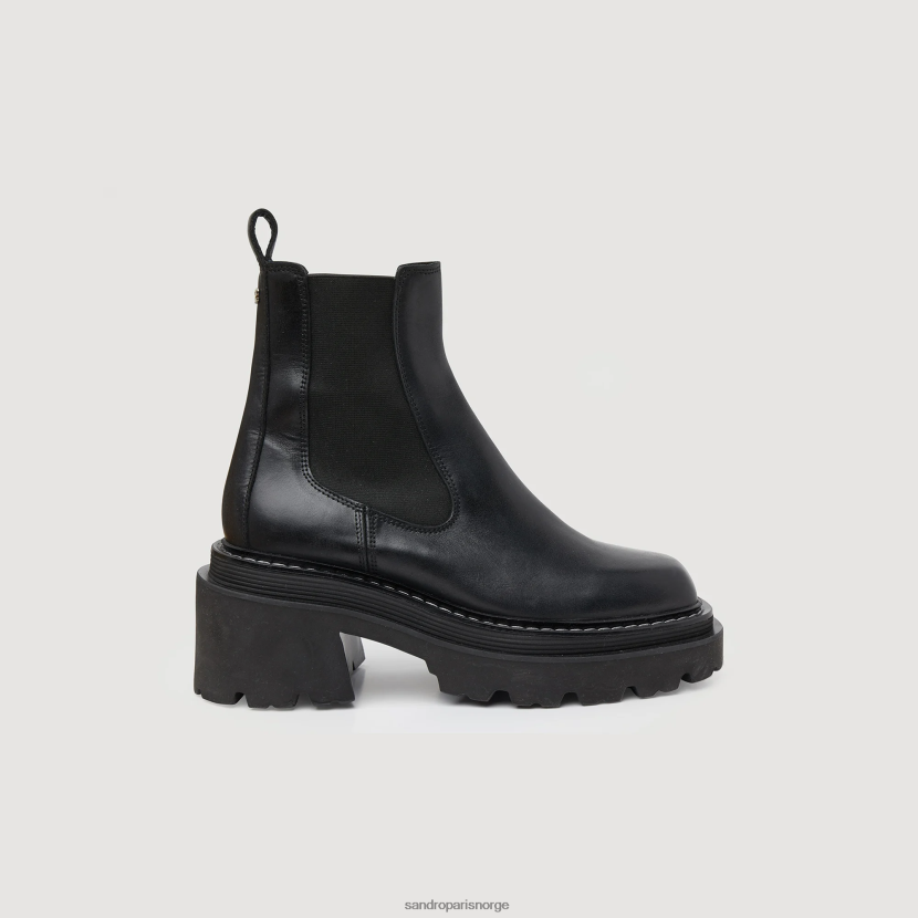 kvinner Sandro Paris svart chelsea ankelstøvletter fottøy 6FN4LH490