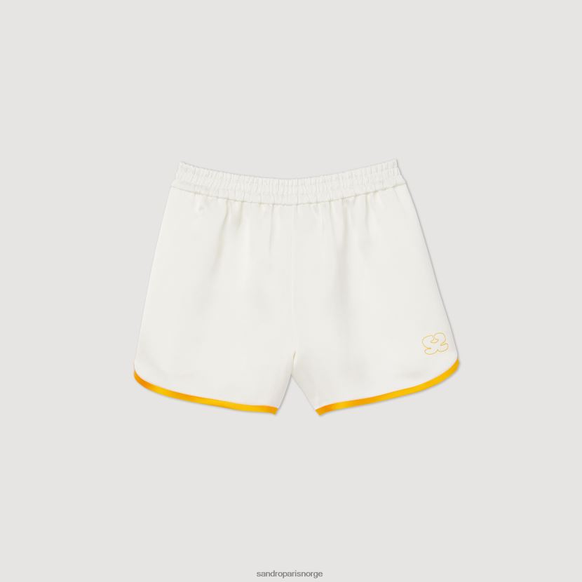 kvinner Sandro Paris ecru brede shorts klær 6FN4LH221