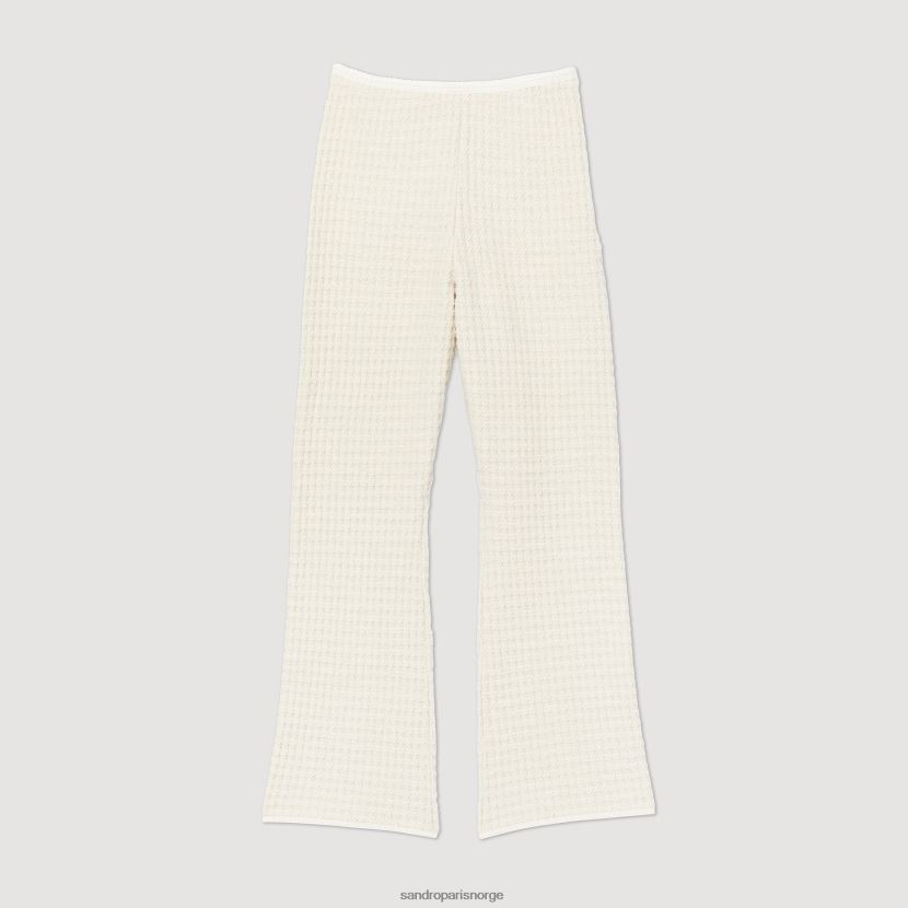 kvinner Sandro Paris ecru tweed bukser klær 6FN4LH459