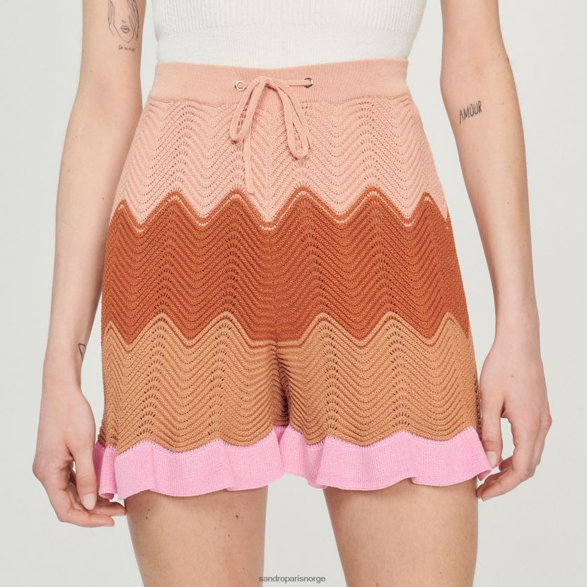 kvinner Sandro Paris flerfarget strikke shorts klær 6FN4LH227