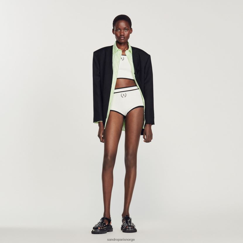 kvinner Sandro Paris hvit strikkede truser klær 6FN4LH354