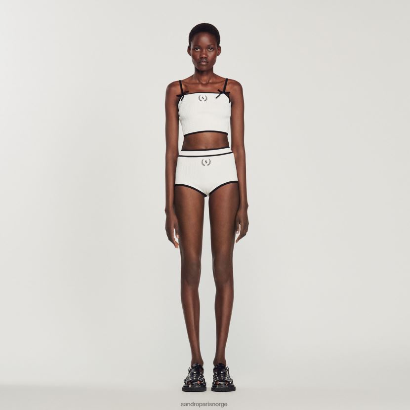 kvinner Sandro Paris hvit strikkede truser klær 6FN4LH354