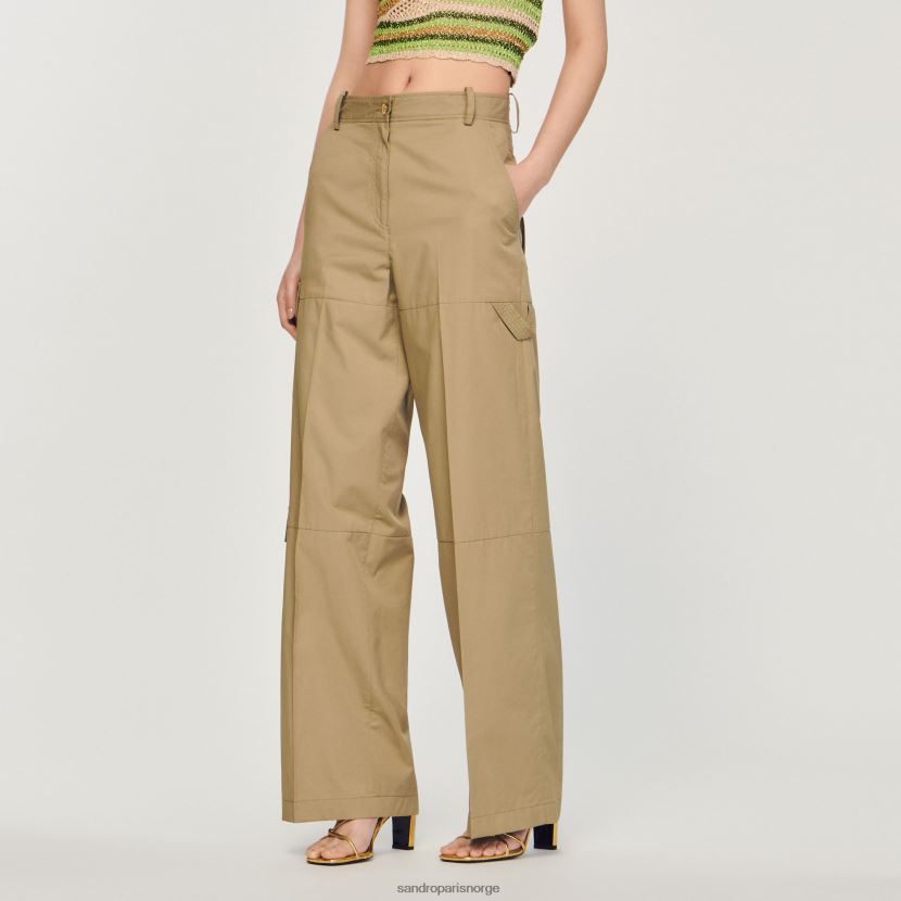 kvinner Sandro Paris olivengrønn cargo bukser klær 6FN4LH171