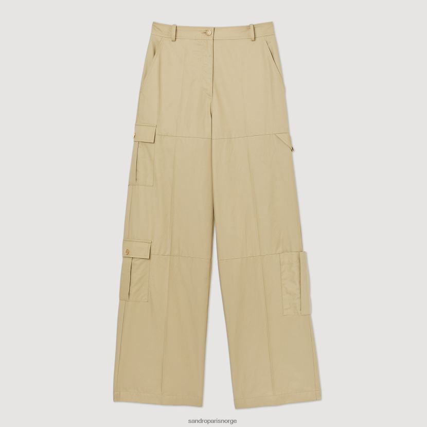 kvinner Sandro Paris olivengrønn cargo bukser klær 6FN4LH171