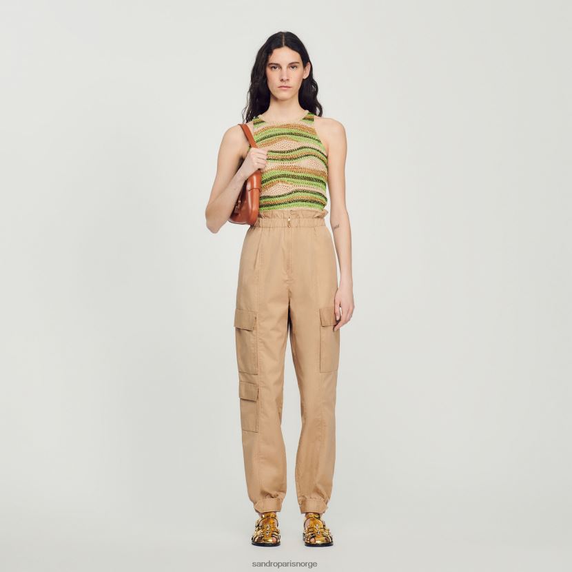 kvinner Sandro Paris sand cargo bukser klær 6FN4LH185