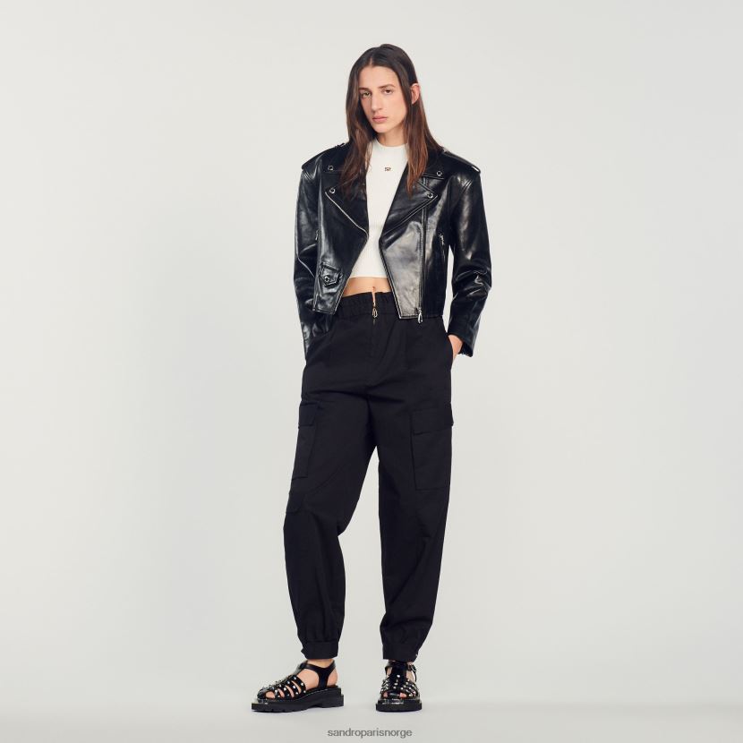 kvinner Sandro Paris svart cargo bukser klær 6FN4LH186