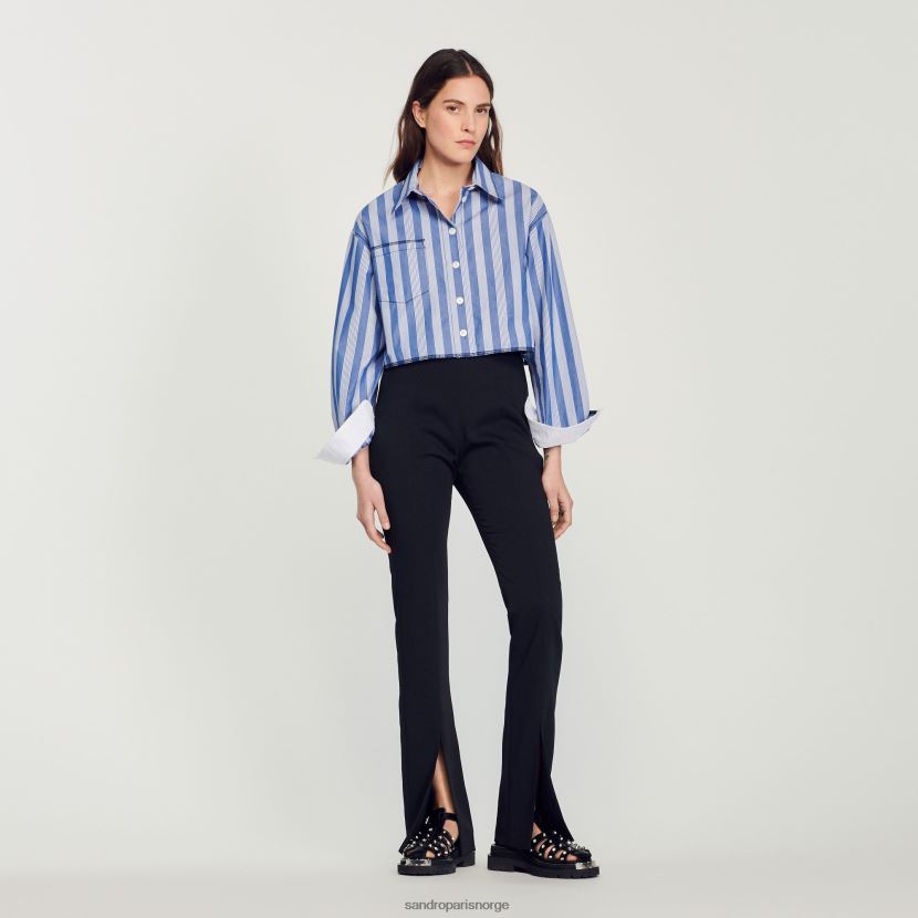 kvinner Sandro Paris svart utsvingte bukser klær 6FN4LH346