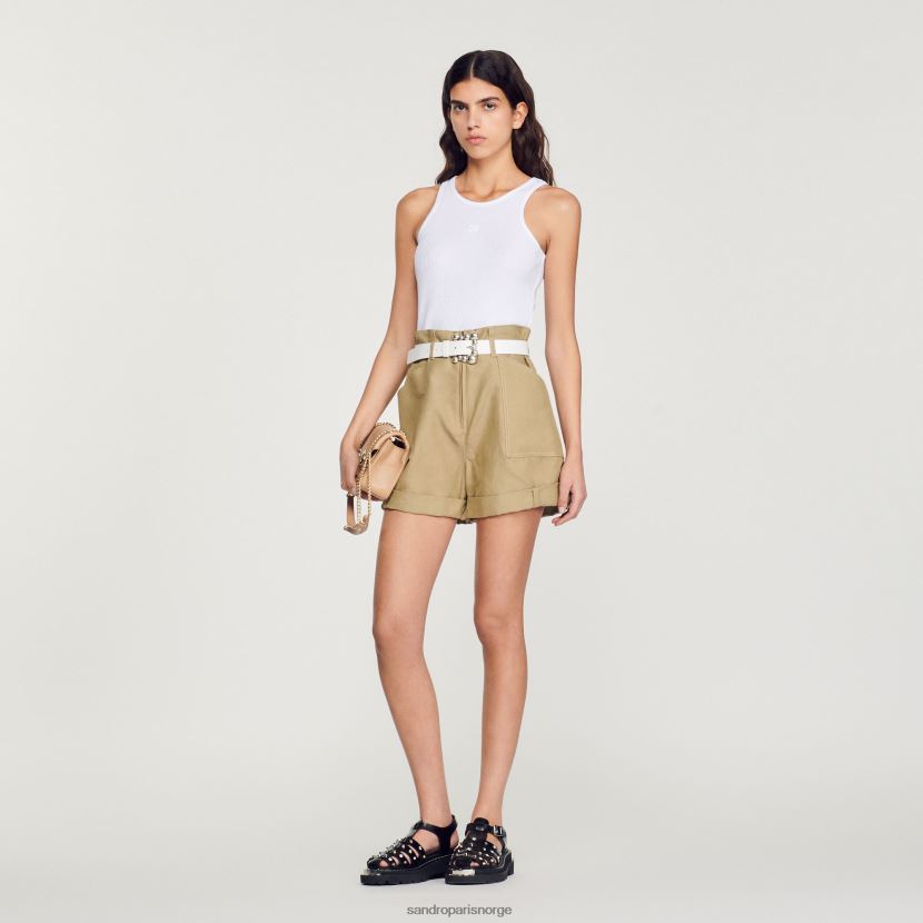 kvinner Sandro Paris terre shorts med høy midje klær 6FN4LH225
