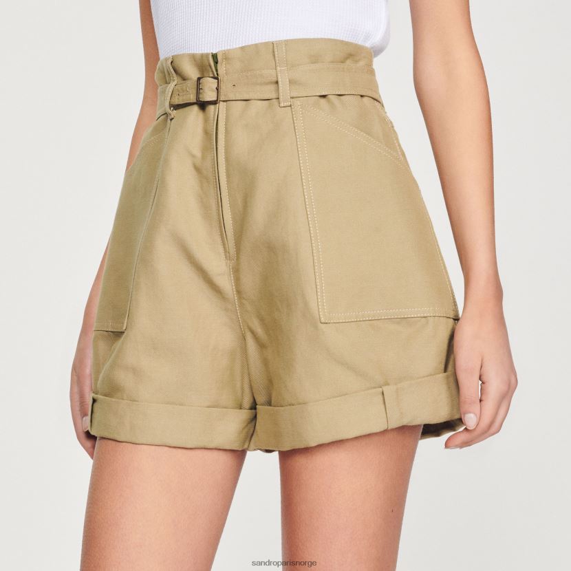 kvinner Sandro Paris terre shorts med høy midje klær 6FN4LH225