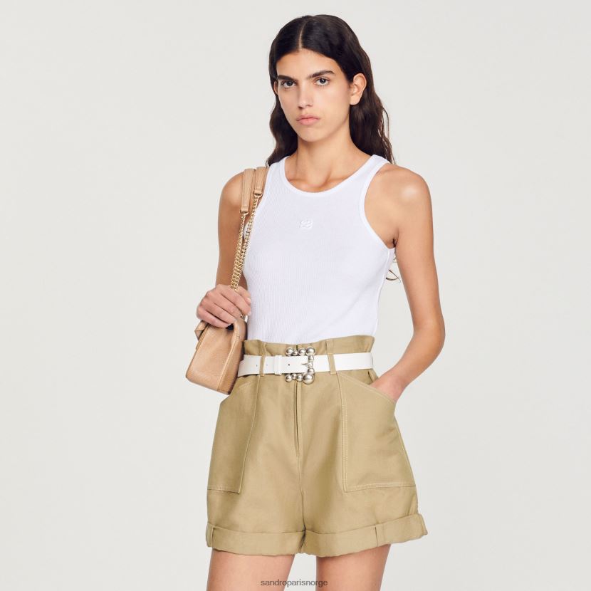 kvinner Sandro Paris terre shorts med høy midje klær 6FN4LH225