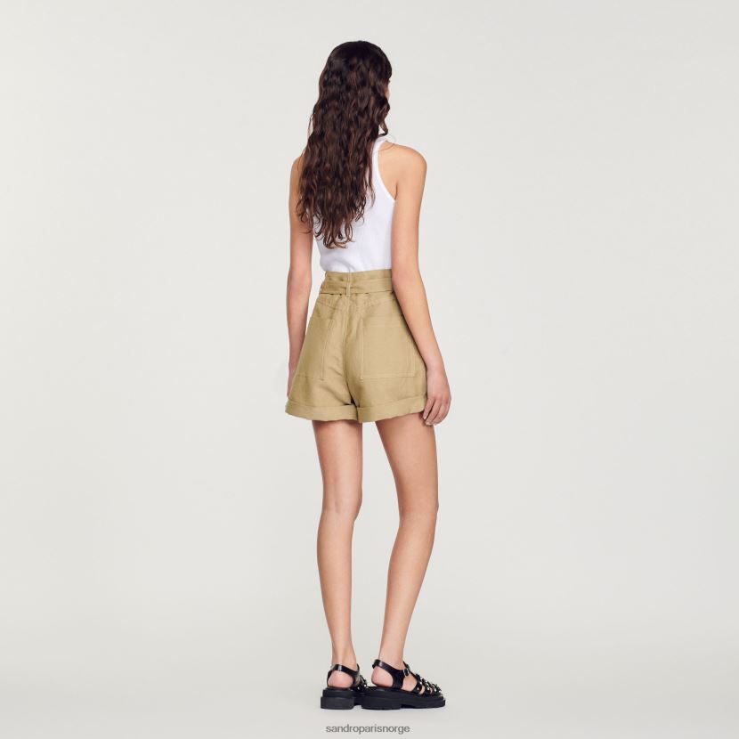 kvinner Sandro Paris terre shorts med høy midje klær 6FN4LH225
