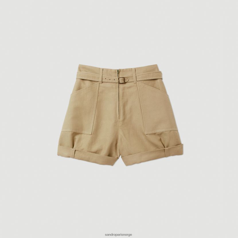 kvinner Sandro Paris terre shorts med høy midje klær 6FN4LH225