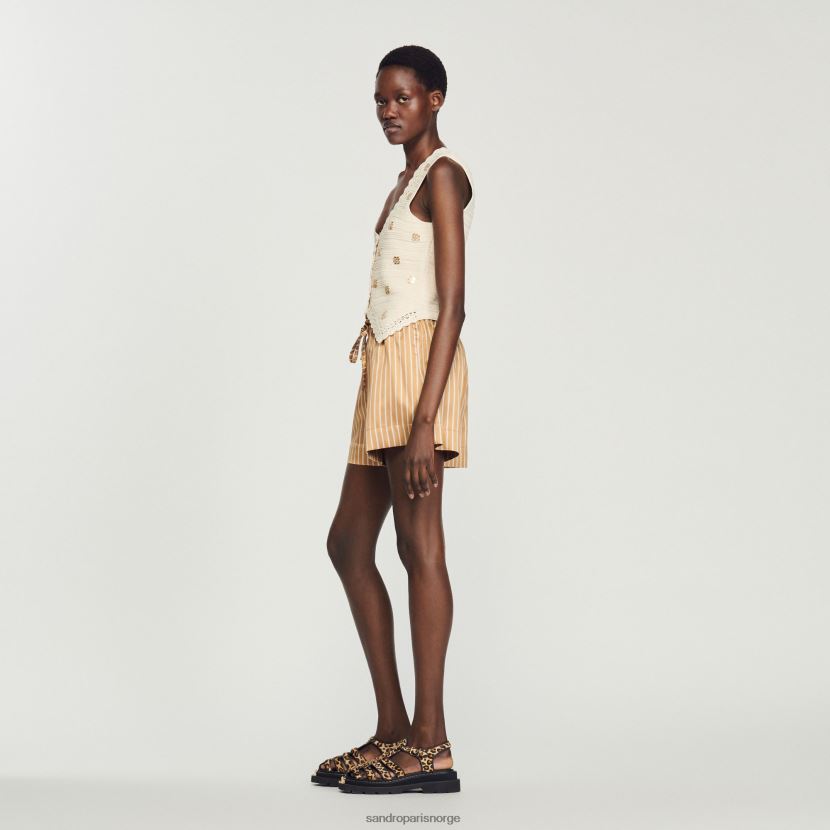 kvinner Sandro Paris ecru heklet topp klær 6FN4LH132