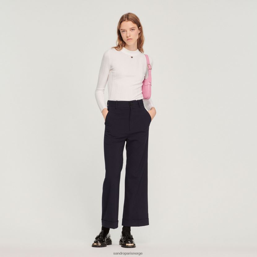 kvinner Sandro Paris ecru strikket genser klær 6FN4LH360