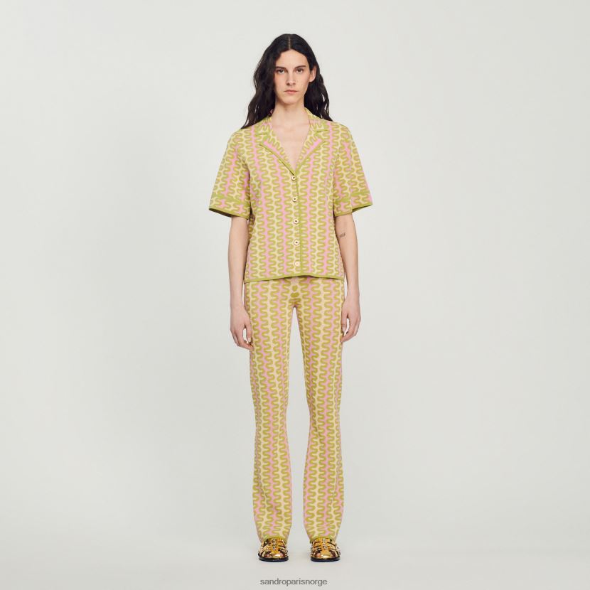 kvinner Sandro Paris flerfarget mønstret strikket cardigan klær 6FN4LH270