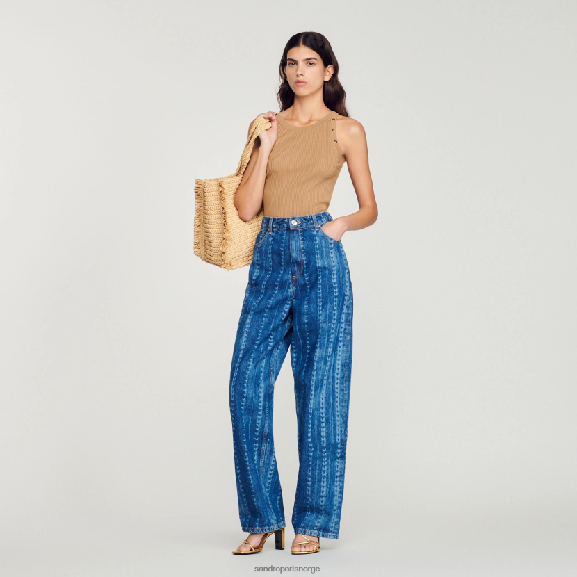 kvinner Sandro Paris kamel ribbet tank klær 6FN4LH216