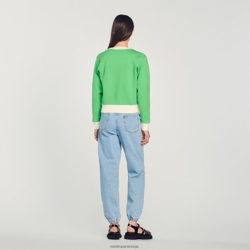 kvinner Sandro Paris én farge tofarget cardigan med knapper klær 6FN4LH232