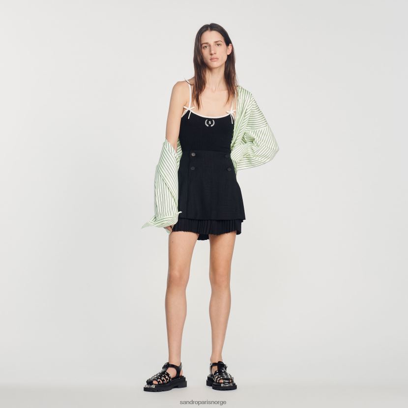 kvinner Sandro Paris svart strikket body klær 6FN4LH141