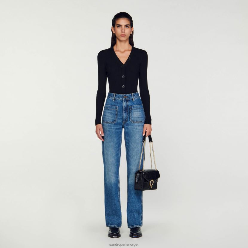 kvinner Sandro Paris svart strikket cardigan klær 6FN4LH428