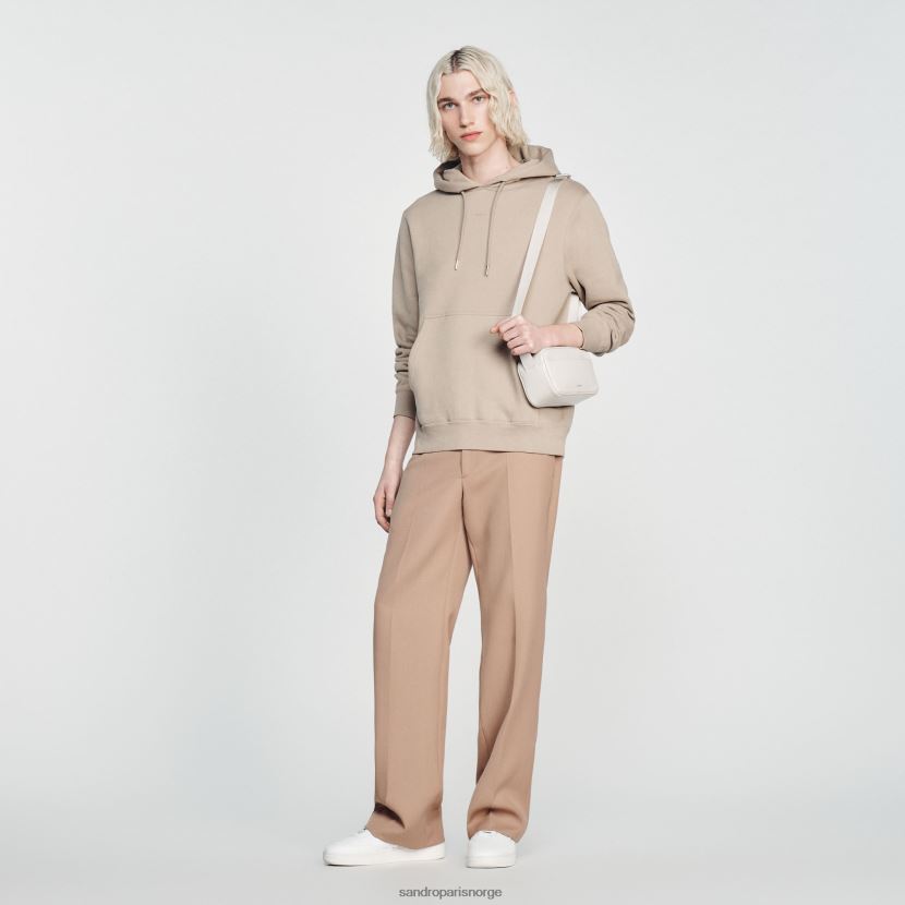 kvinner Sandro Paris beige brodert hettegenser klær 6FN4LH810