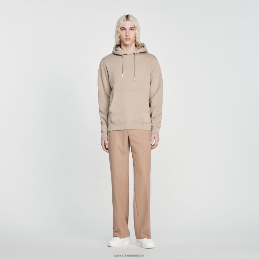 kvinner Sandro Paris beige brodert hettegenser klær 6FN4LH810