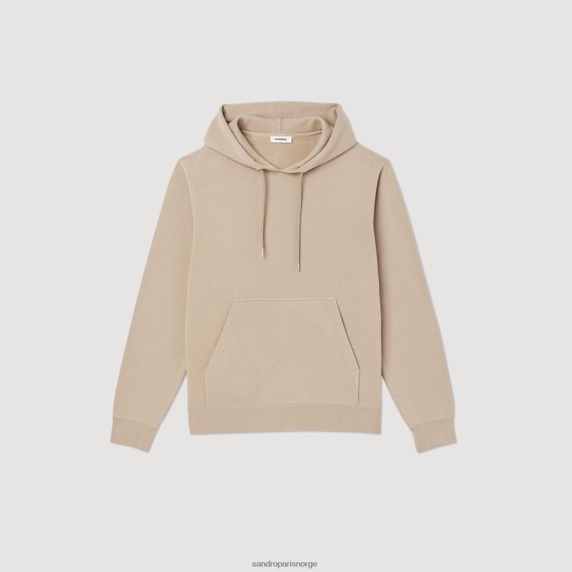 kvinner Sandro Paris beige brodert hettegenser klær 6FN4LH810