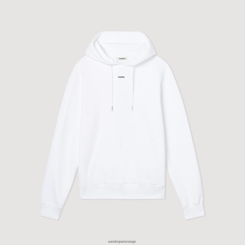 kvinner Sandro Paris hvit brodert hettegenser klær 6FN4LH808