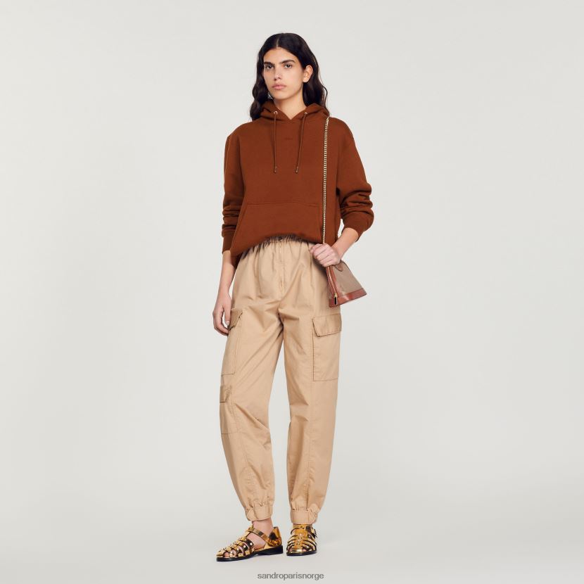 kvinner Sandro Paris én farge brodert hettegenser klær 6FN4LH759