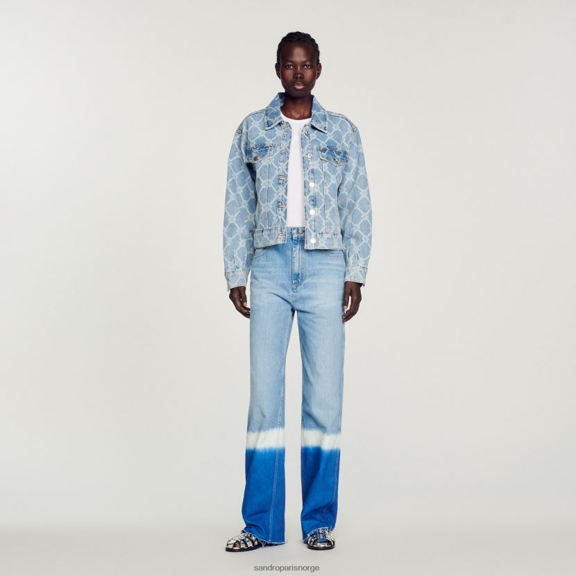 kvinner Sandro Paris blå jeans dongerijakke klær 6FN4LH363