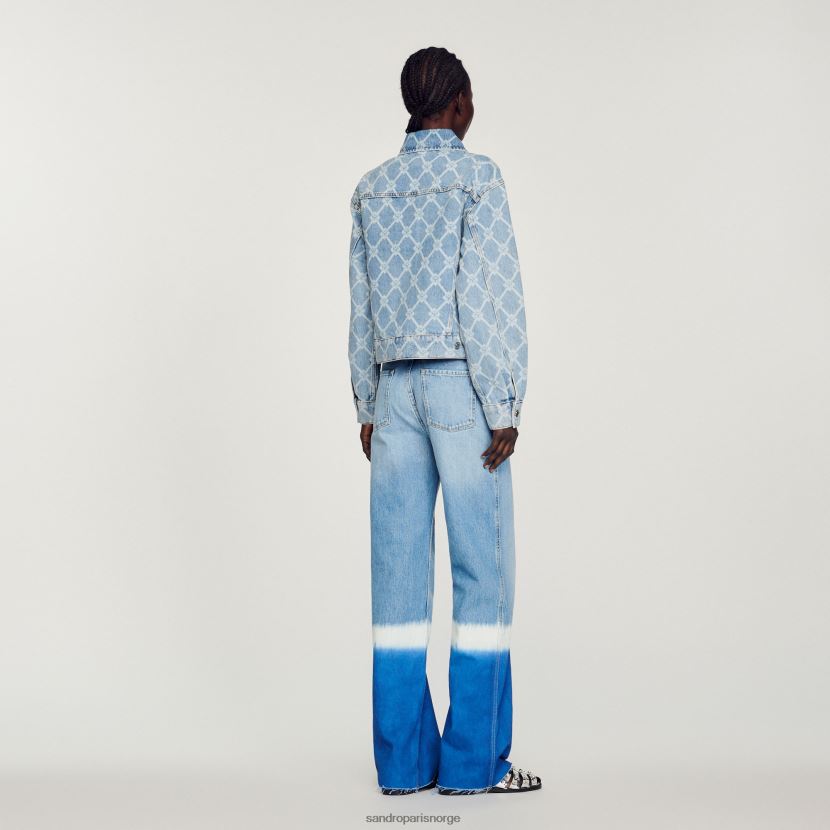 kvinner Sandro Paris blå jeans dongerijakke klær 6FN4LH363