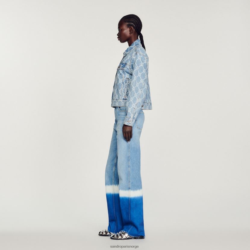 kvinner Sandro Paris blå jeans dongerijakke klær 6FN4LH363