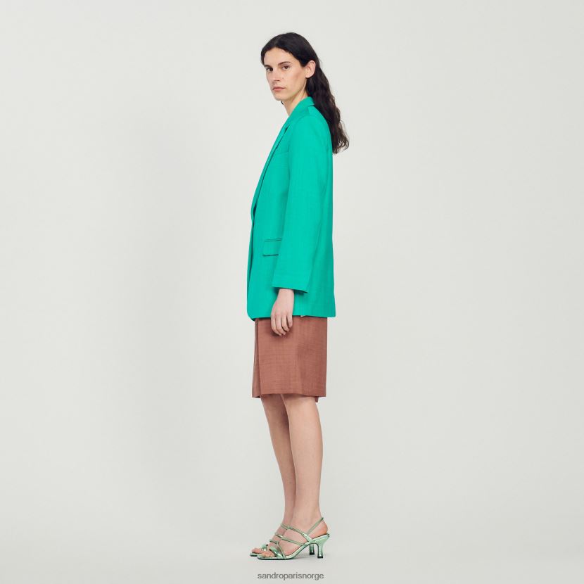 kvinner Sandro Paris emeuraude grønn skreddersydd jakke klær 6FN4LH425