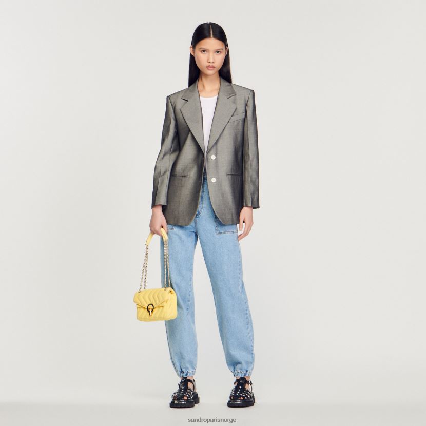 kvinner Sandro Paris grå skreddersydd jakke klær 6FN4LH275