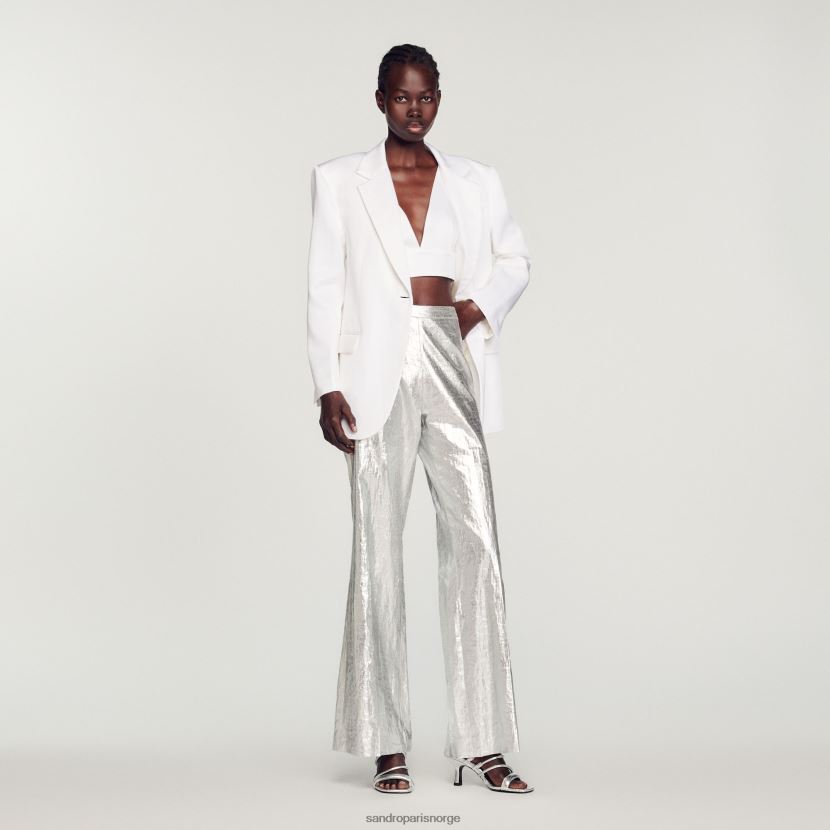 kvinner Sandro Paris hvit skreddersydd jakke klær 6FN4LH140