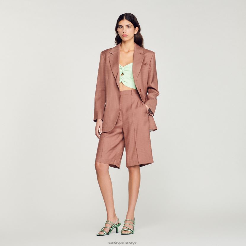 kvinner Sandro Paris leire skreddersydd jakke klær 6FN4LH420