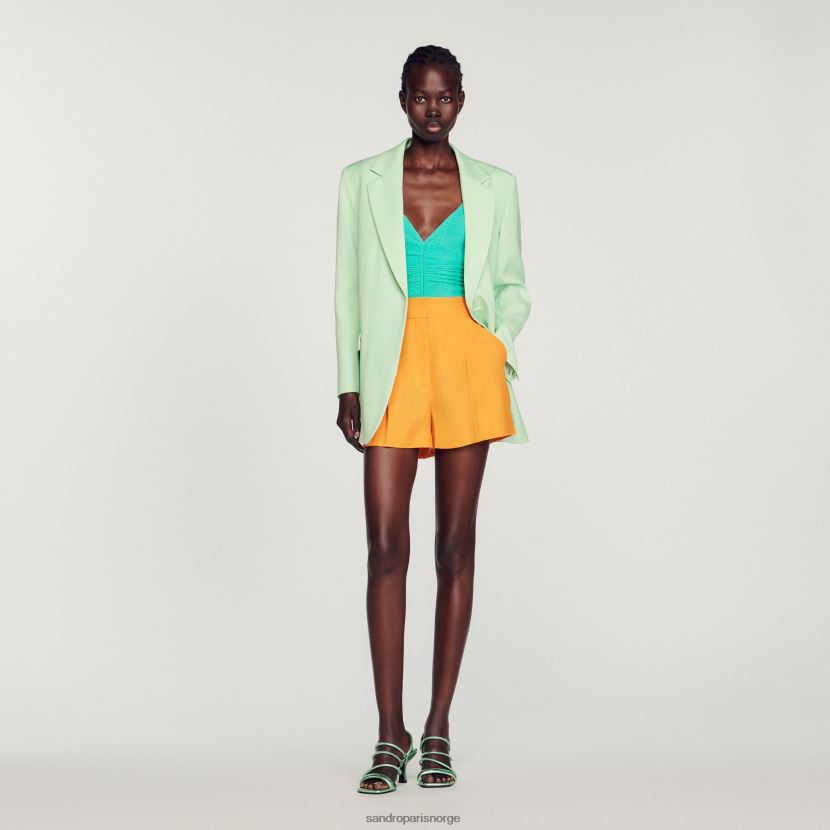 kvinner Sandro Paris lysegrønn skreddersydd jakke klær 6FN4LH429
