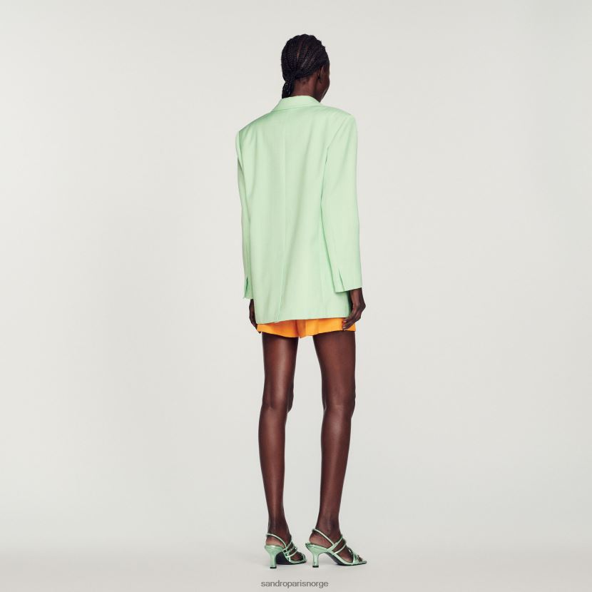 kvinner Sandro Paris lysegrønn skreddersydd jakke klær 6FN4LH429