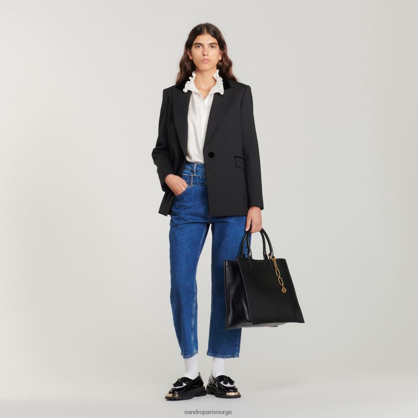 kvinner Sandro Paris én farge skreddersydd jakke klær 6FN4LH386