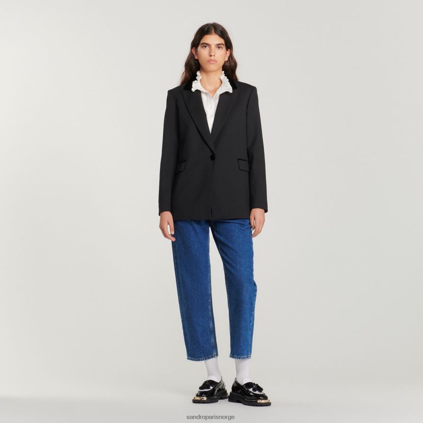 kvinner Sandro Paris én farge skreddersydd jakke klær 6FN4LH386