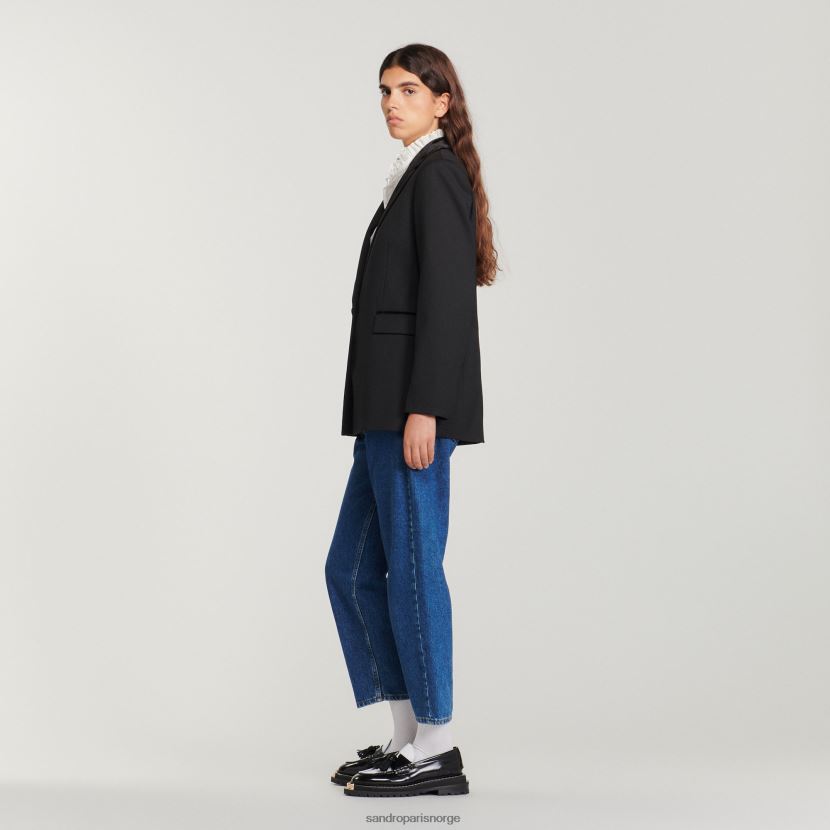 kvinner Sandro Paris én farge skreddersydd jakke klær 6FN4LH386