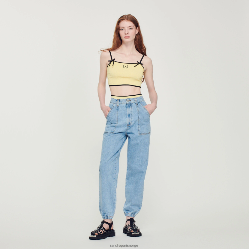 kvinner Sandro Paris lett bu jean falmede denimjeans klær 6FN4LH283