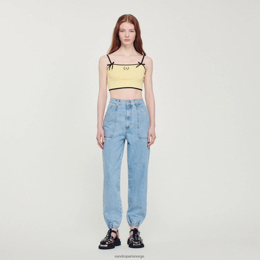 kvinner Sandro Paris lett bu jean falmede denimjeans klær 6FN4LH283