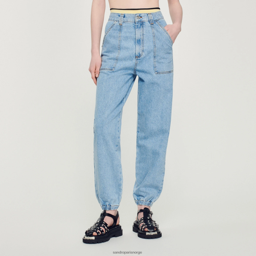 kvinner Sandro Paris lett bu jean falmede denimjeans klær 6FN4LH283