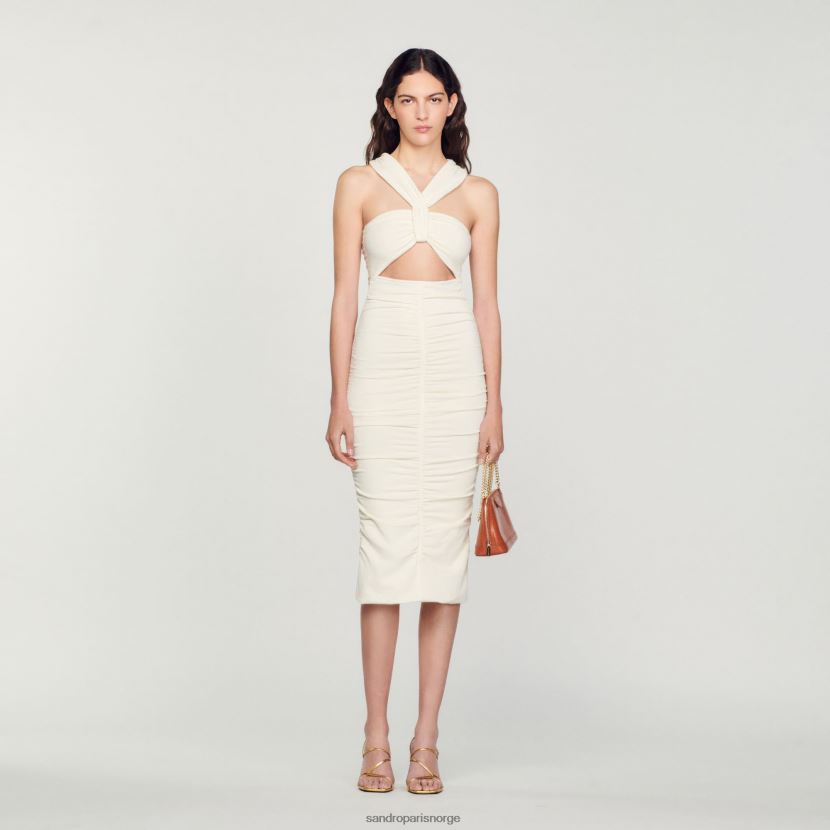 kvinner Sandro Paris ecru strikket kjole klær 6FN4LH368