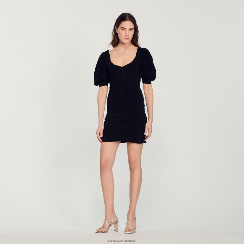 kvinner Sandro Paris svart kort strikket kjole klær 6FN4LH362