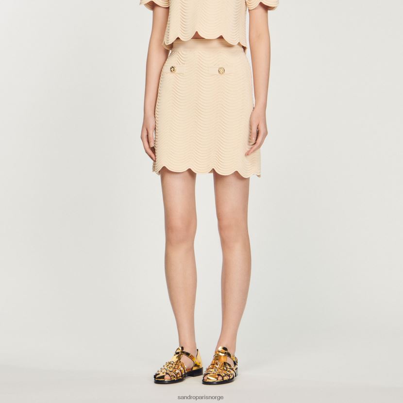 kvinner Sandro Paris naturlig kort strikket skjørt klær 6FN4LH241