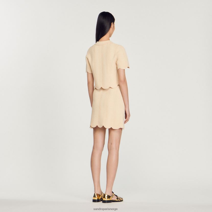 kvinner Sandro Paris naturlig kort strikket skjørt klær 6FN4LH241