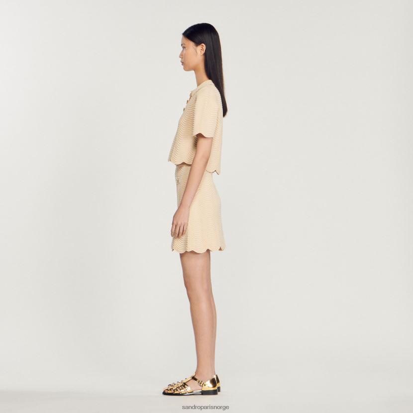 kvinner Sandro Paris naturlig kort strikket skjørt klær 6FN4LH241