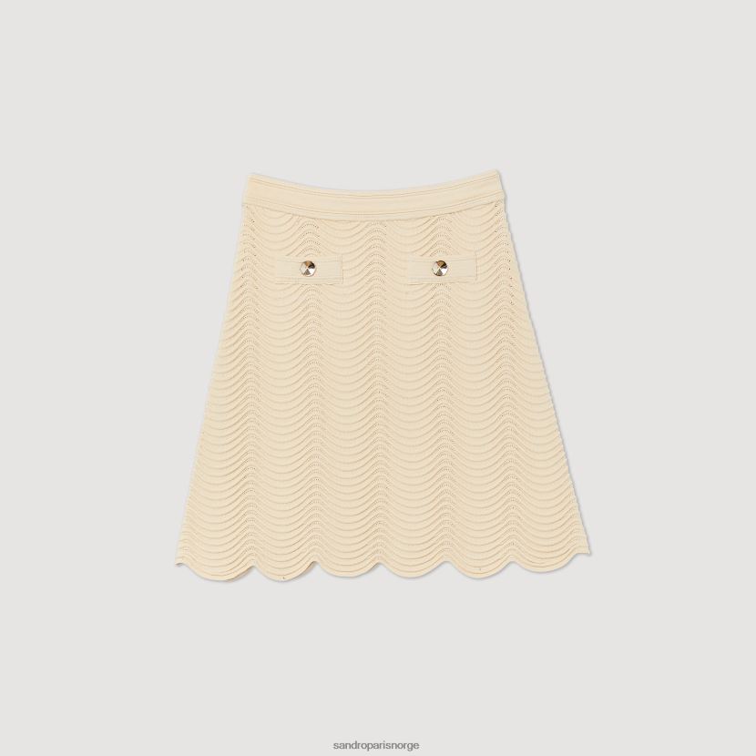 kvinner Sandro Paris naturlig kort strikket skjørt klær 6FN4LH241